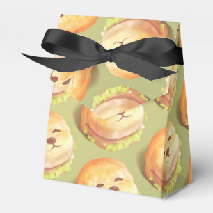 Adorable Dog Face Burger Pattern Favour Box