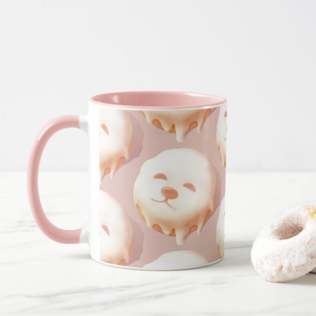 Adorable Dog Face Doughnut Mug (With Donut)