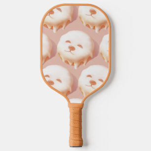 Adorable Dog Face Doughnut Pickleball Paddle