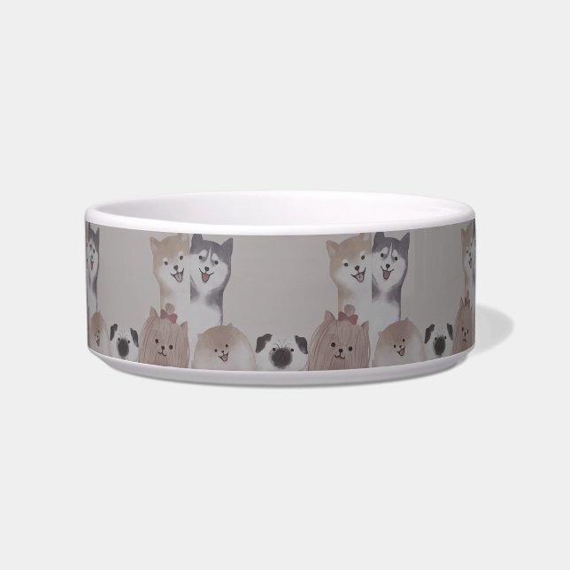Adorable Dog Frame Design  Bowl (Front)