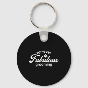 Adorable Dog Groomer Shirt Key Ring