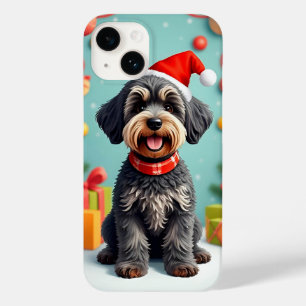 Adorable Dog in Santa Hat Case-Mate iPhone 14 Case