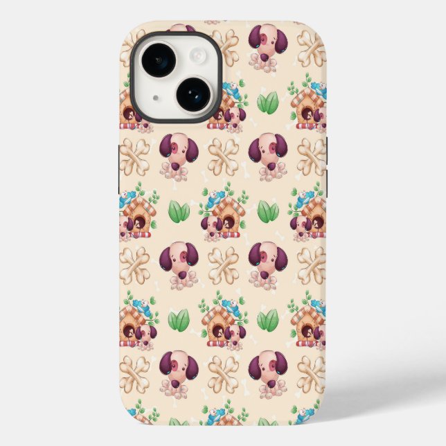 Adorable Dog Pattern  Case-Mate iPhone Case (Back)