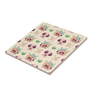 Adorable Dog Pattern  Ceramic Tile