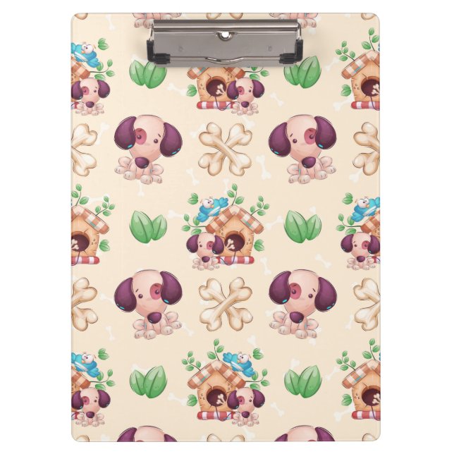 Adorable Dog Pattern  Clipboard (Front)