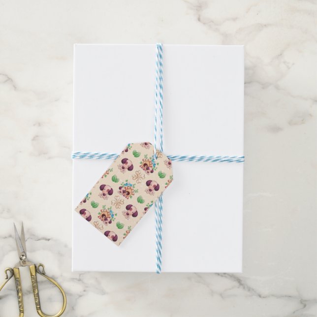 Adorable Dog Pattern  Gift Tags (With Twine)