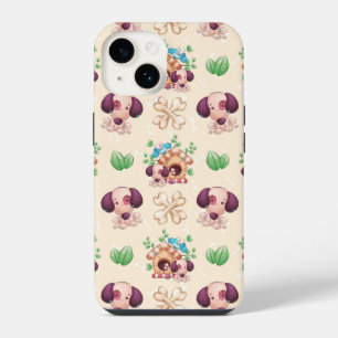 Adorable Dog Pattern iPhone 14 Case