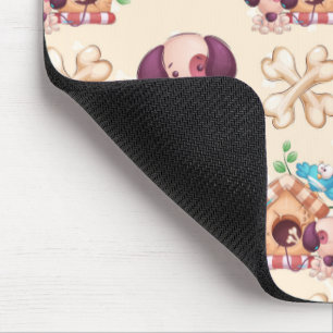 Adorable Dog Pattern Mouse Pad