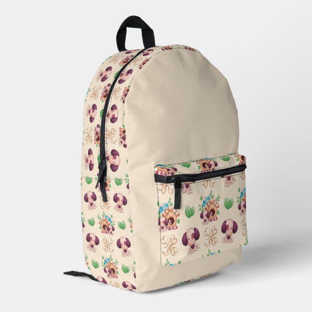 Adorable Dog Pattern  Printed Backpack (Back Corner Left)