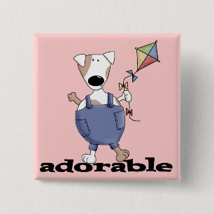 Adorable Dog T-shirts and Gifts 15 Cm Square Badge