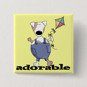 Adorable Dog T-shirts and Gifts 15 Cm Square Badge