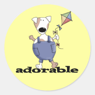 Adorable Dog T-shirts and Gifts Classic Round Sticker