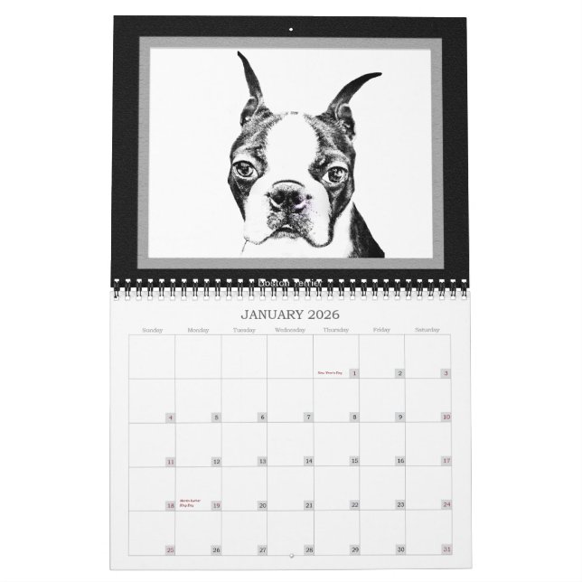 Adorable Dogs in Art Calendar (Jan 2026)