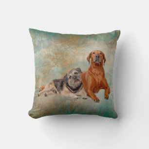 Adorable Dogs On Art Cushion