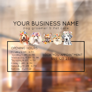 Adorable dogs with flower crown opening hours