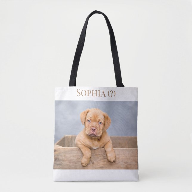 Adorable Dogue de Bordeaux puppy, Tote Bag (Front)