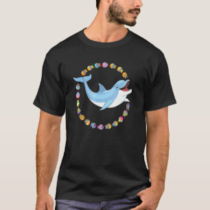 Adorable Dolphin Swimming In Fish Circle T-Shirt