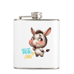Adorable Donkey for Christmas 2024 - Perfect Gift Hip Flask