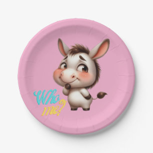 Adorable Donkey for Christmas 2024 - Perfect Gift Paper Plate