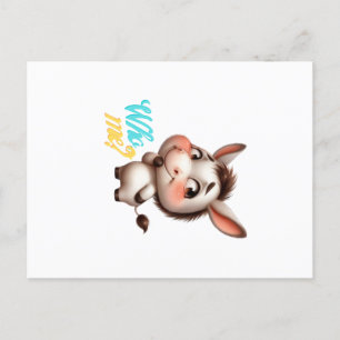 Adorable Donkey for Christmas 2024 - Perfect Gift Postcard