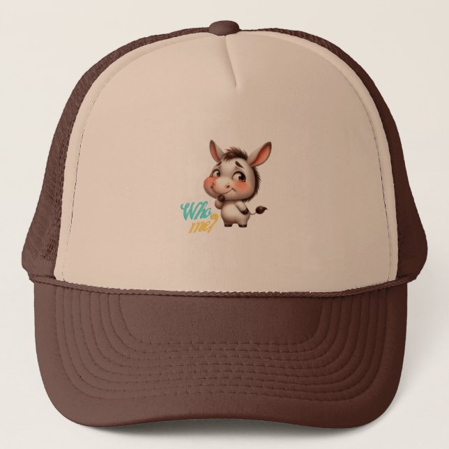 Adorable Donkey for Christmas 2024 - Perfect Gift Trucker Hat (Front)