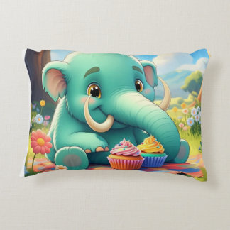 Adorable Double-sided Baby Mammoth Design Decorative Cushion