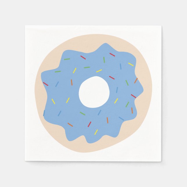 Adorable Doughnut (Blue) Napkin (Front)