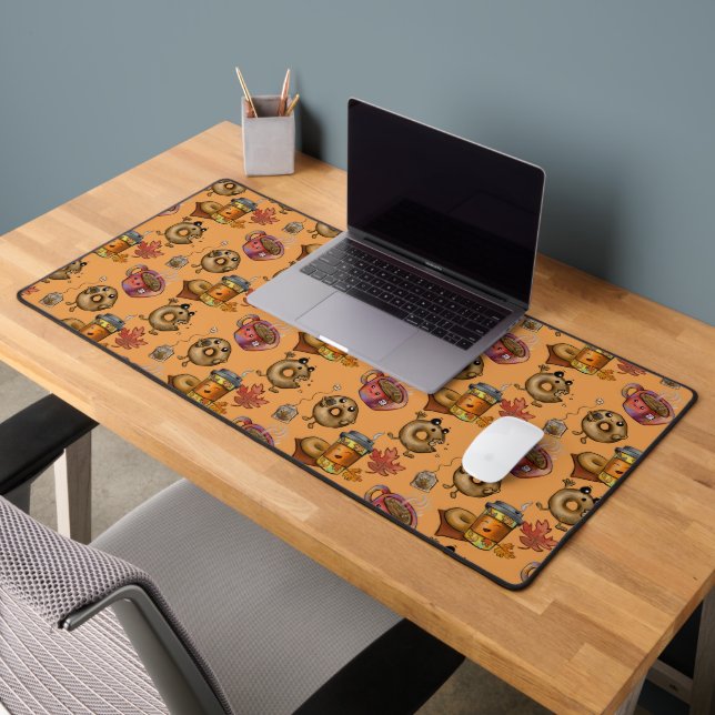 Adorable Doughnuts and Tea Desk Mat (Office 2)