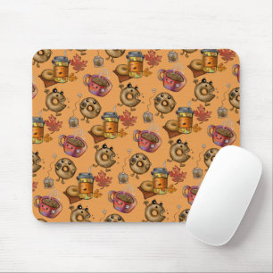 Adorable Doughnuts and Tea Mouse Pad