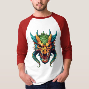 Adorable Dragon Mascot Skull – Ultra-Realistic T-Shirt