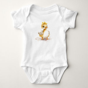 Adorable Duckling Cute Farm Animal Baby Bodysuit