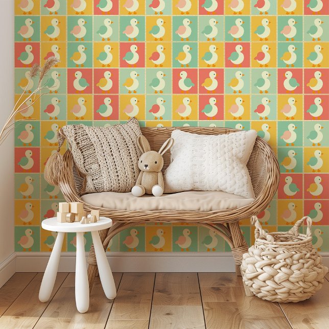 Adorable Duckling Pattern Bright and Playful Wallpaper (Creator Uploaded)