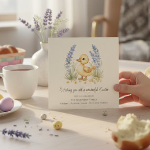 Adorable Duckling Spring Easter Card
