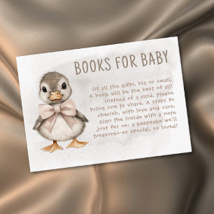 Adorable Duckling Waddle It Be Baby Shower Books Enclosure Card