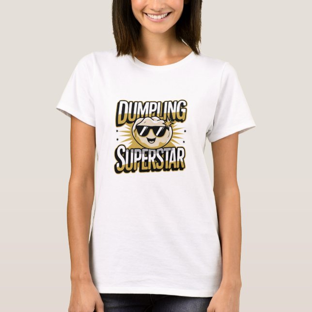 Adorable Dumpling Graphics for Food Lovers T-Shirt (Front)