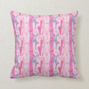 Adorable Easter Bunnies Pattern   Throw Pillow