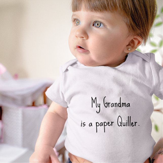 Adorable Edit Quiller Name Text, White Baby Bodysuit (Creator Uploaded)