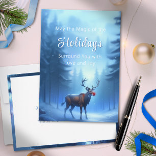  Adorable Editable Winter Wonderland Holiday Card