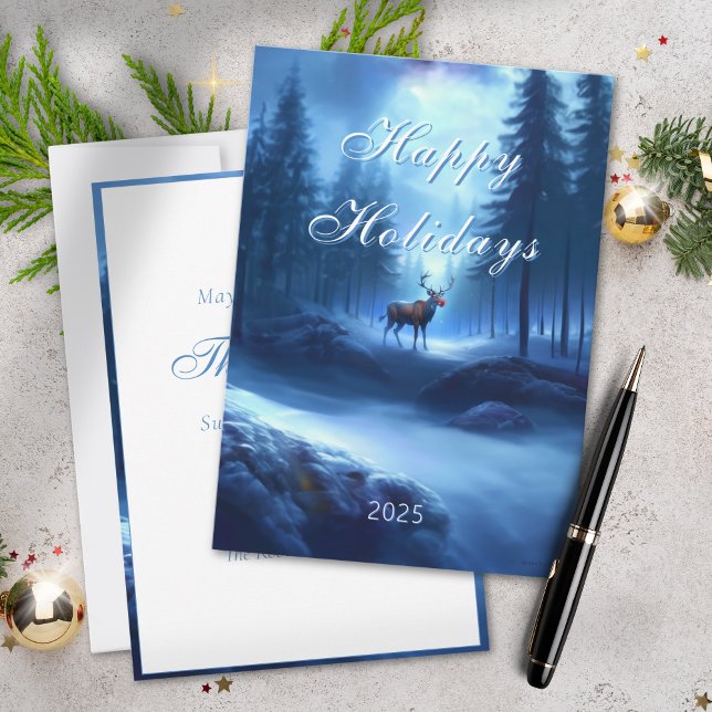  Adorable Editable Winter Wonderland  Holiday Card (Creator Uploaded)
