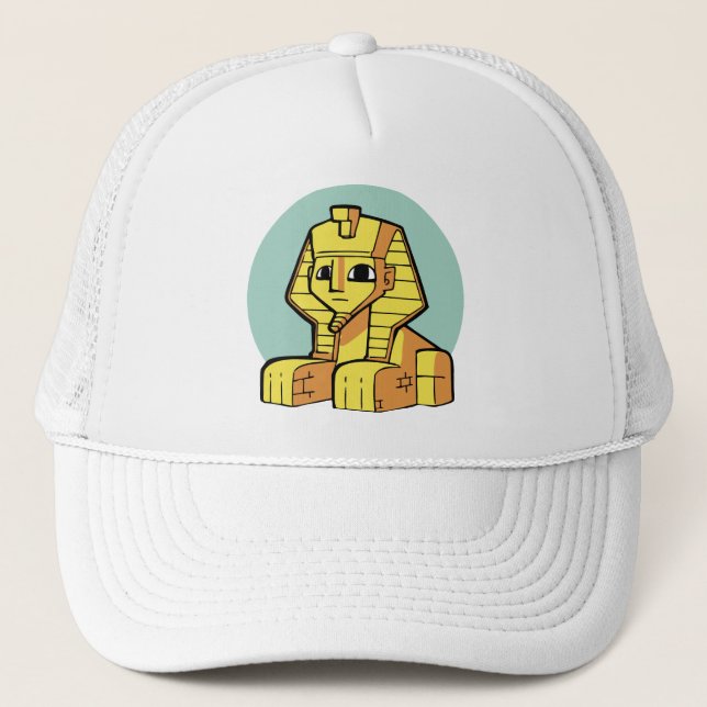 Adorable Egyptian Great Sphinx Trucker Hat (Front)