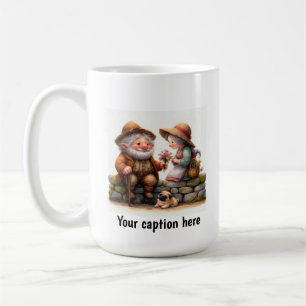 Adorable Elderly Munchkins in Country Clothes Coffee Mug