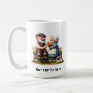Adorable Elderly Munchkins in Vintage Clothes Coffee Mug
