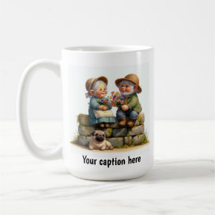 Adorable Elderly Munchkins in Vintage Clothes Coffee Mug