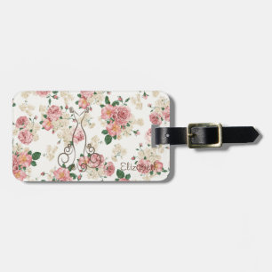 Adorable Elegant Dress,Floral Pattern-Personalised Luggage Tag