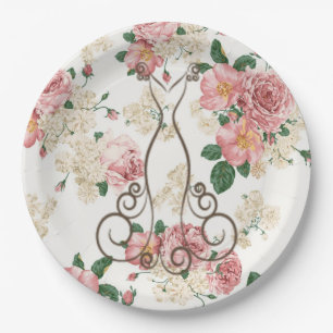 Adorable Elegant Dress,Floral Pattern-Personalised Paper Plate