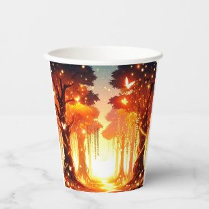 Adorable Elegant Enchanted Forest Baby Shower Paper Cups