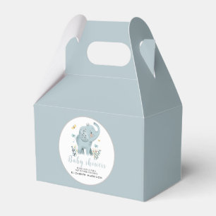 Adorable Elephant Blue Baby Boy Shower Favour Box
