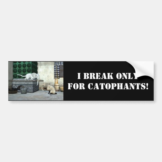 Adorable Elephant Cats Bumper Sticker (Front)