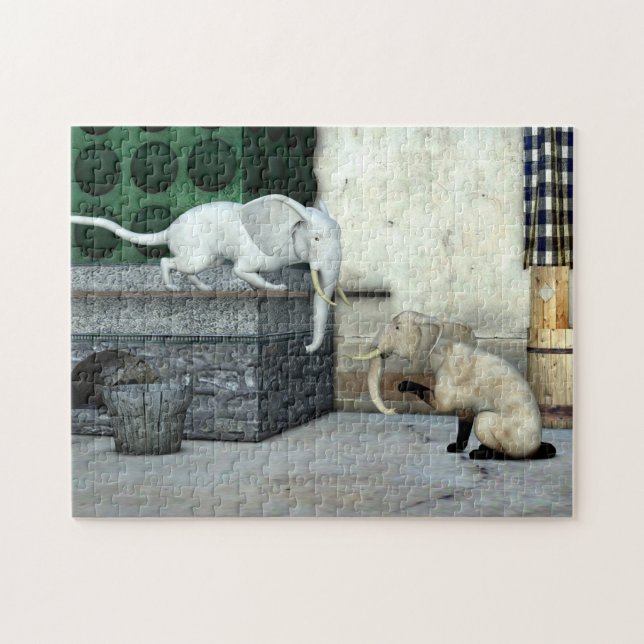 Adorable Elephant Cats Jigsaw Puzzle (Horizontal)