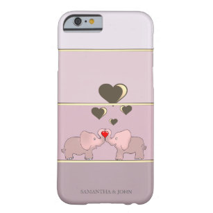 Adorable Elephants In Love    -Personalised Barely There iPhone 6 Case